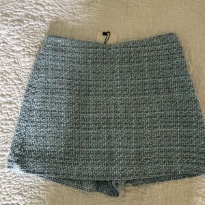 Zara Blue Tweed Skort